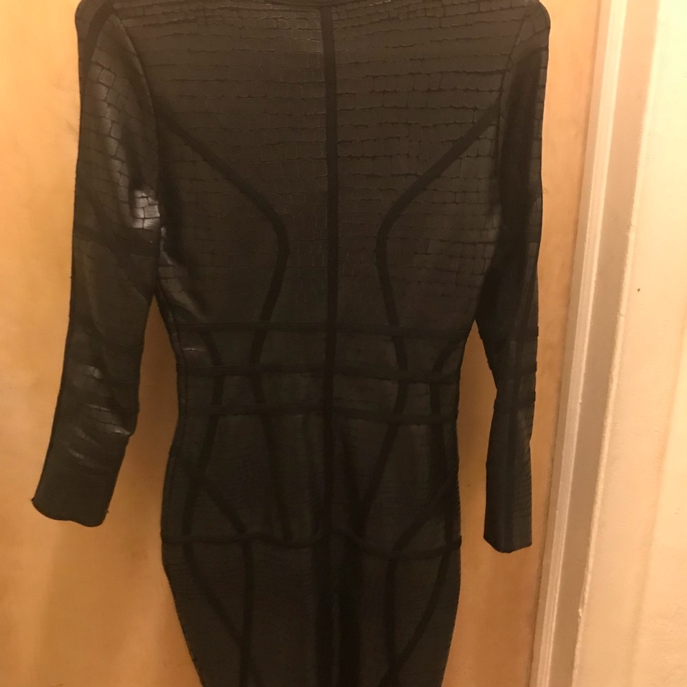 Black print dress